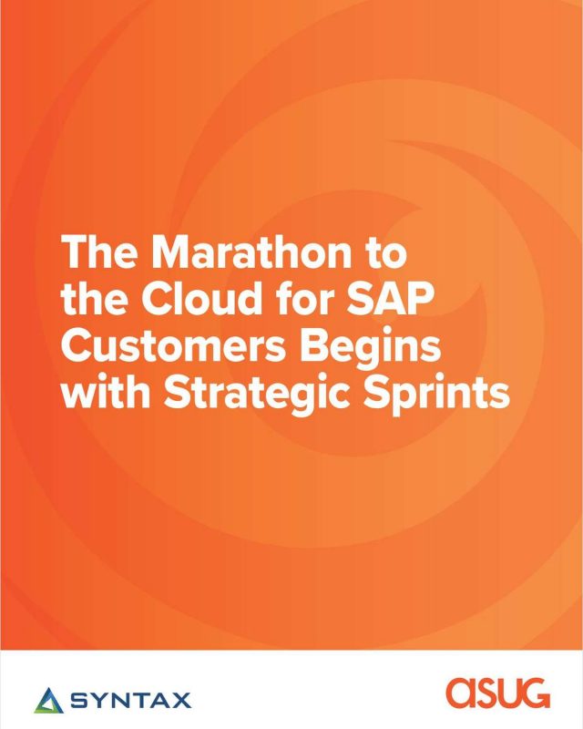 The Marathon to the Cloud for SAP Customers Begins with Strategic Sprints