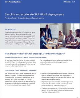 Simplify and accelerate SAP HANA deployments