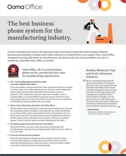 The best business phone system for the manufacturing industry