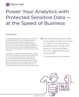 Power Analytics with Protected Sensitive Data