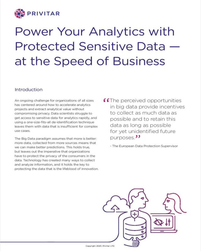 Power Your Analytics with Protected Sensitive Data - going at the Speed of Business
