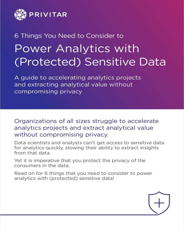Powering analytics with (protected) sensitive data