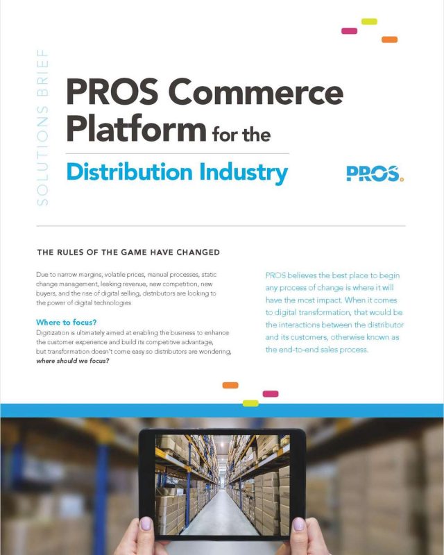 PROS Commerce Platform for the Distribution Industry