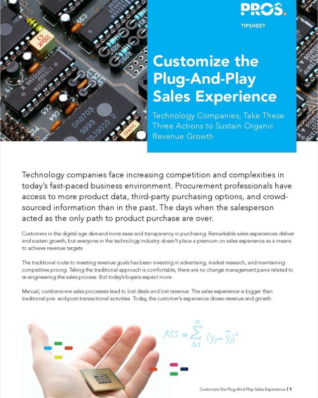 Customize The Plug-And-Play Sales Experience Technology Companies, Take These Three Actions to Sustain Organic Revenue Growth