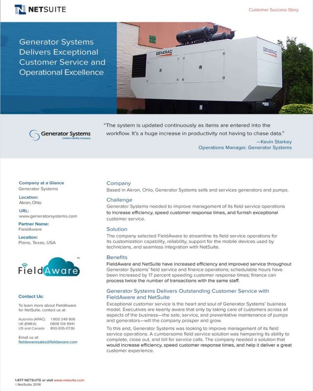On-Site Power Generation Case Study - Generator Systems