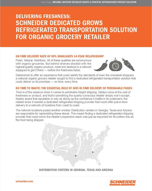 Dedicated Transportation Solution Grows with Organic Grocer