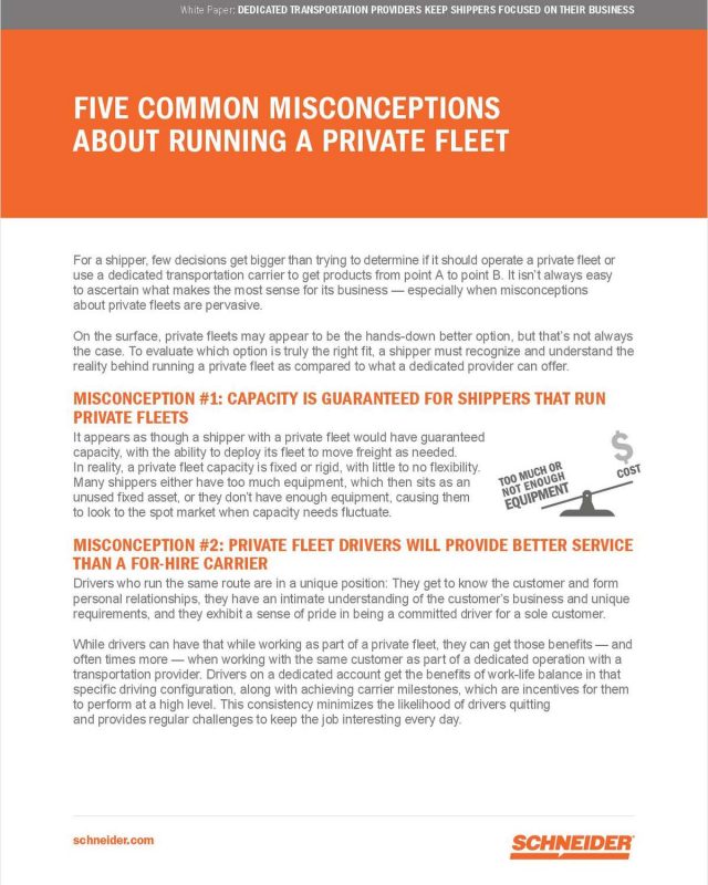 Five Common Misconceptions About Running a Private Fleet