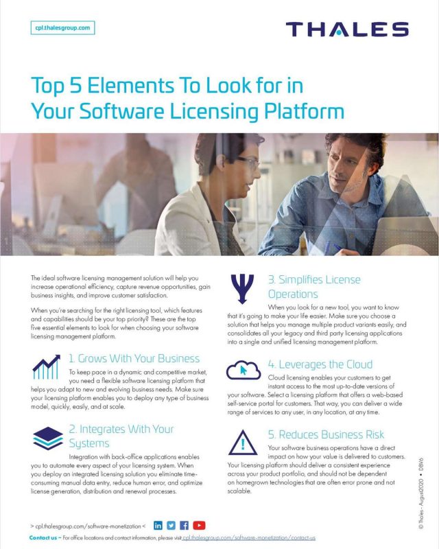 Top 5 Elements To Look for in Your Software Licensing Platform