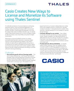 Casio conquiert de nouveaux marchés et augmente ses revenus grâce à de nouveaux modèles de logiciels