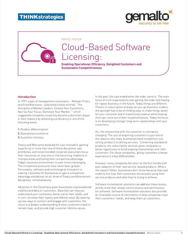 Cloud-Based Software Licensing