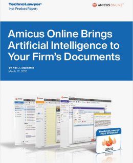 Amicus Online Brings Artificial Intelligence to Your Documents