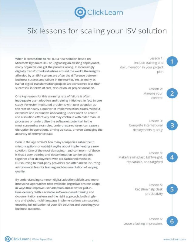 6 lessons for scallng your ISV solution