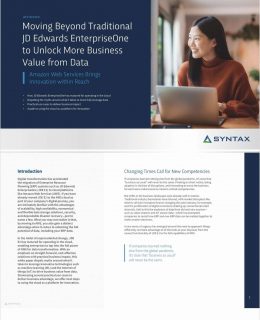 Moving Beyond Traditional JD Edwards EnterpriseOne to Unlock More Business Value from Data