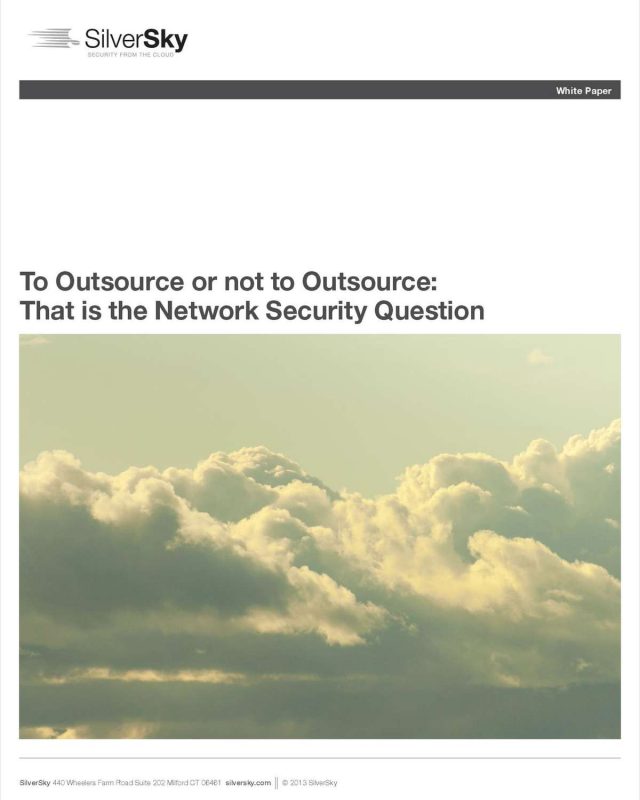To Outsource or Not to Outsource: That is the Network Security Question