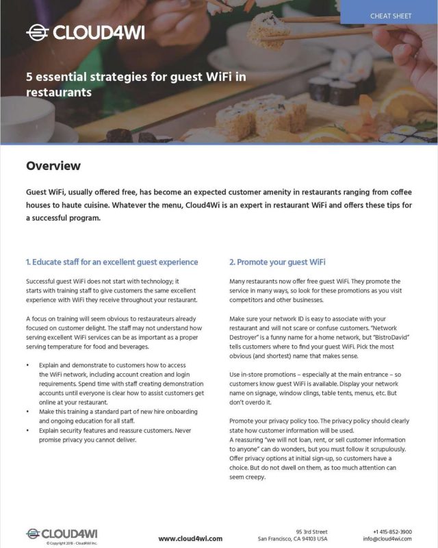 5 Essential Strategies for Guest WiFi in Restaurants