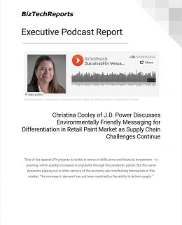 Christina Cooley of J.D. Power Discusses Environmentally Friendly Messaging for Differentiation in Retail Paint Market as Supply Chain Challenges Continue