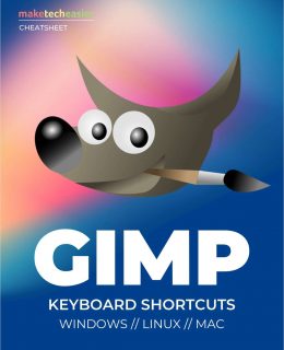 GIMP Keyboard Shortcuts Cheat sheet