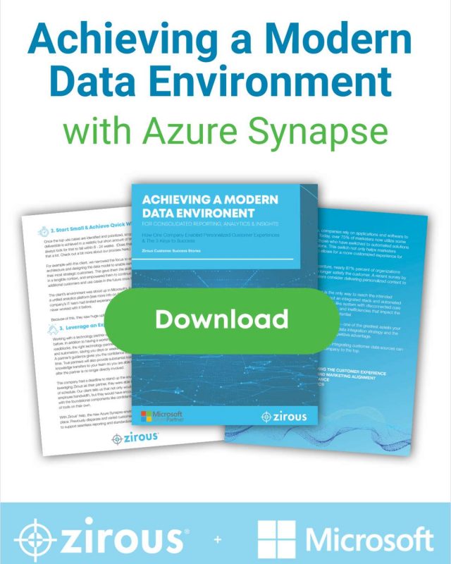 Achieving a Modern Data Architecture with Azure Synapse