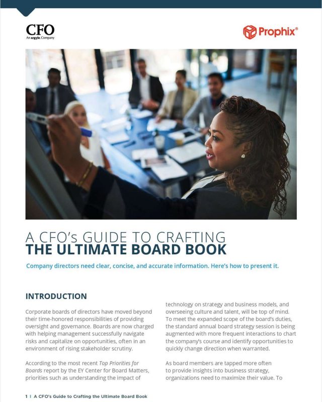 A CFO's Guide To Crafting The Ultimate Board Book