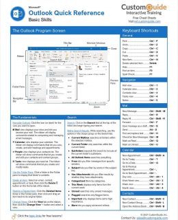 Microsoft Outlook 2021 Basic - Quick Reference Card