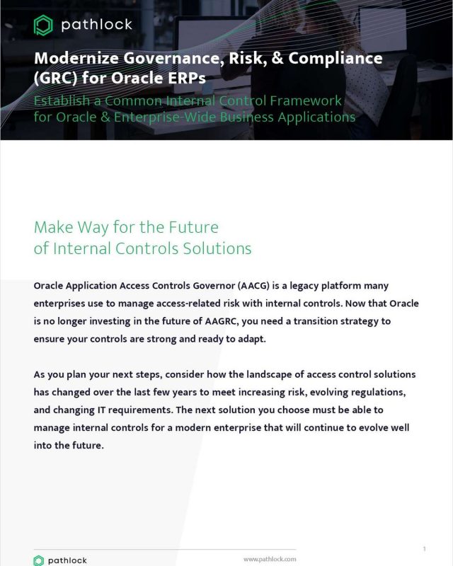 Modernize Governance, Risk, & Compliance (GRC) for Oracle ERPs