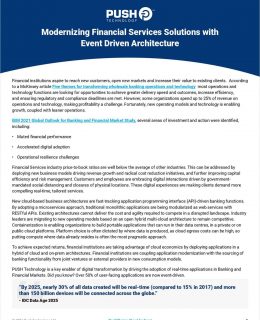 How To Leverage Event Driven Architecture To Modernize Financial Service Solutions