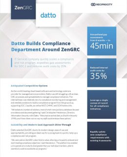 Datto Builds Compliance Department Around ZenGRC