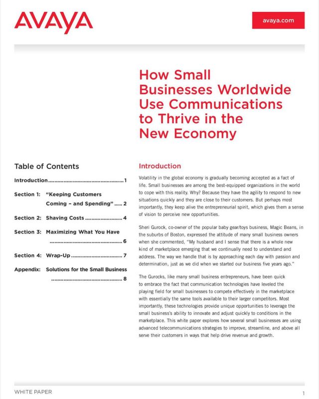 How Small Businesses Worldwide Use Communications to Thrive in the New Economy