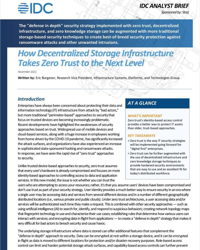 IDC Analyst Brief | Zero Trust