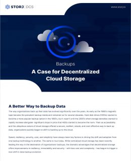 A Better Way to Backup Data | A Case for Decentralized Cloud Storage