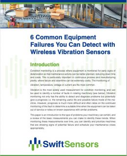 6 Common Equipment Failures You Can Detect with Wireless Vibration Sensors