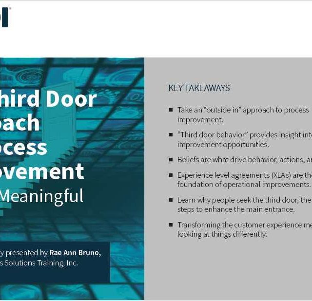 The Third Door Approach to Process Improvement