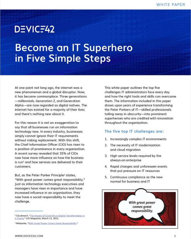 Become an IT Superhero in Five Simple Steps