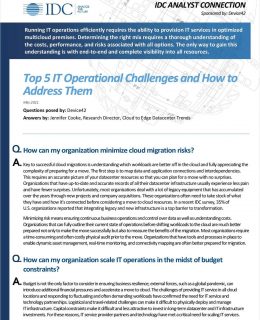 IDC Report -- 'Top 5 IT Operational Challenges and How to Address Them'