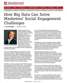 How Big Data Can Solve Marketers' Social Engagement Challenges