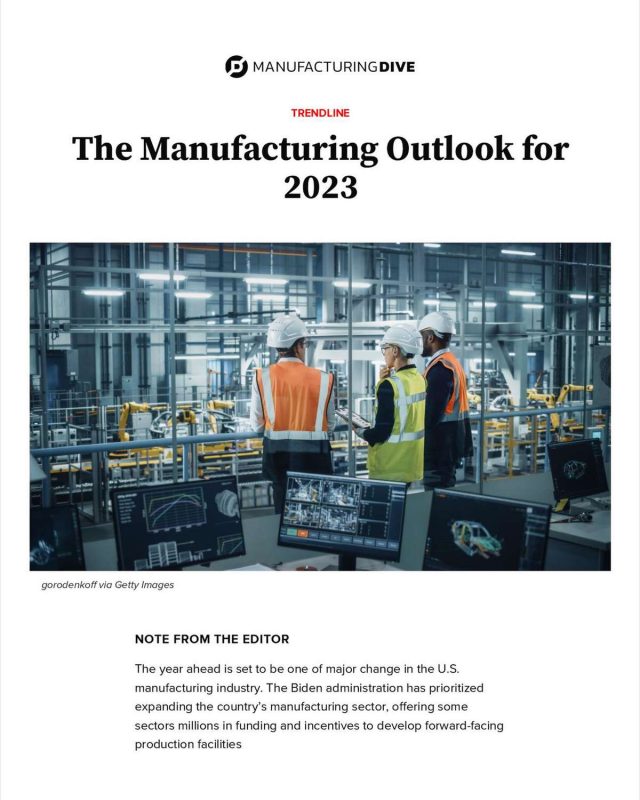 The Manufacturing Outlook for 2023