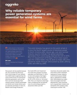 Why reliable temporary power generation systems are essential for wind farms
