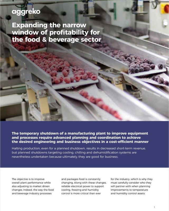 Expanding the narrow window of profitability for the Food & Beverage sector