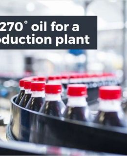 Cooling 270° oil for a food production plant