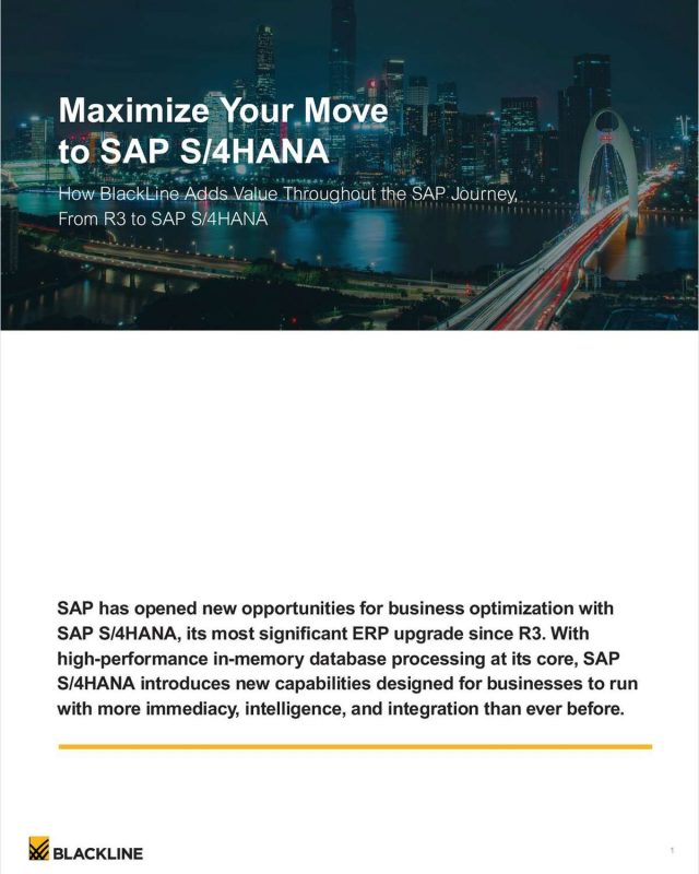 Maximize your Move to SAP S/4HANA
