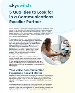 5 Qualities to Look for in a Communications Reseller Partner