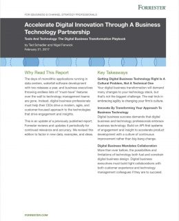 Accelerate Digital Innovation Through a Business Technology Partnership