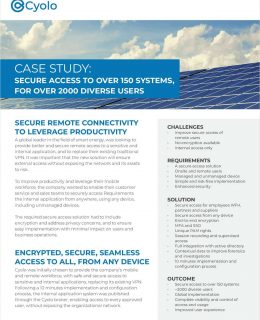 Secure Access to Over 150 Systems, for Over 2000 Diverse Users