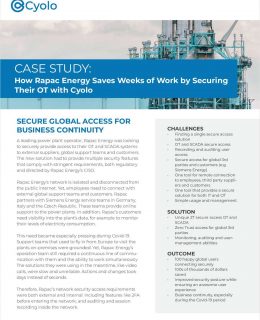 How Rapac Energy Saves Weeks of Work by Securing Their OT with Cyolo
