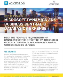 DATABASICS & Microsoft Dynamics 365 Business Central. Better Together.