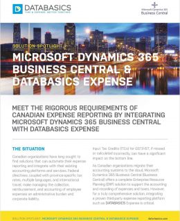 MS Dynamics 365 + DATABASICS: A Better Time & Expense Integration