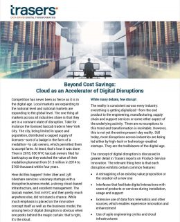 Beyond Cost Savings: Cloud as an Accelerator of Digital Disruptions