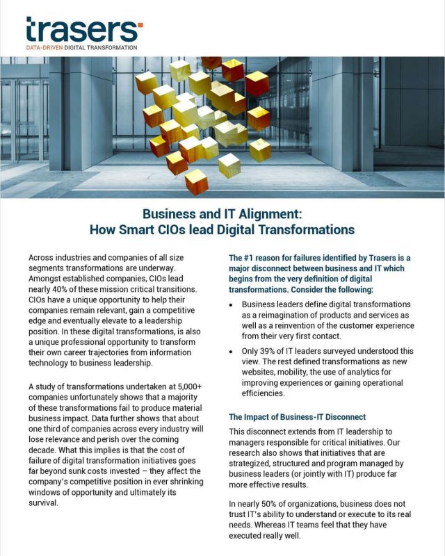 Business and IT Alignment: How Smart CIOs lead Digital Transformations