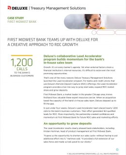 First Midwest Bank Teams Up With Deluxe for a Creative Approach to RDC Growth