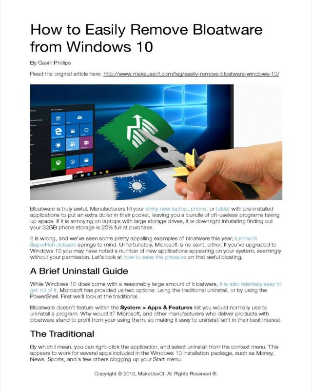 How to Easily Remove Bloatware from Windows 10